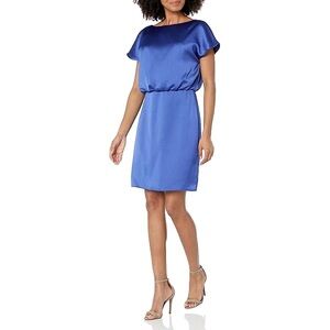 Trina Turk Amuse Blouson
Waist Satin Dress Majorelle..